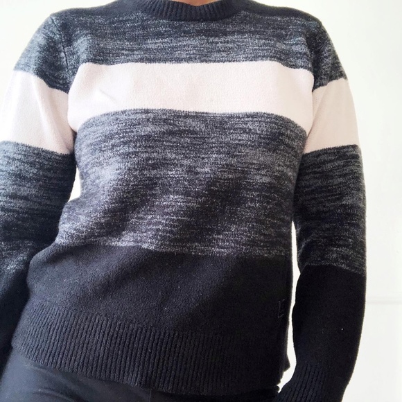 Armani exchange black and grey chunky striped sweater - Picture 4 of 5